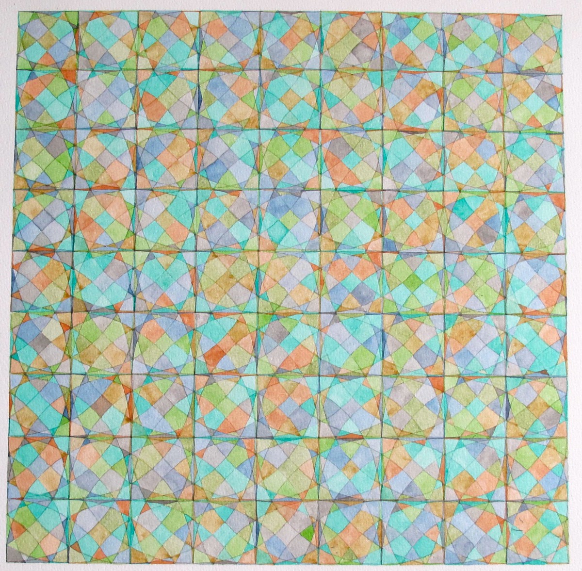 Sudoku rondjes kleurrijk aquarel