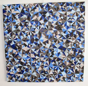 Sudoku schilderij blauw